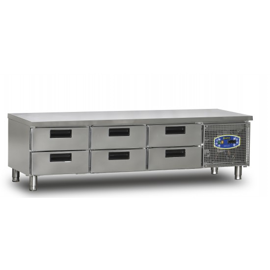 Dampak Cihaz Altı 6 Çekmeceli Buzdolabı 200x70x60 22CBS0S/70.6C