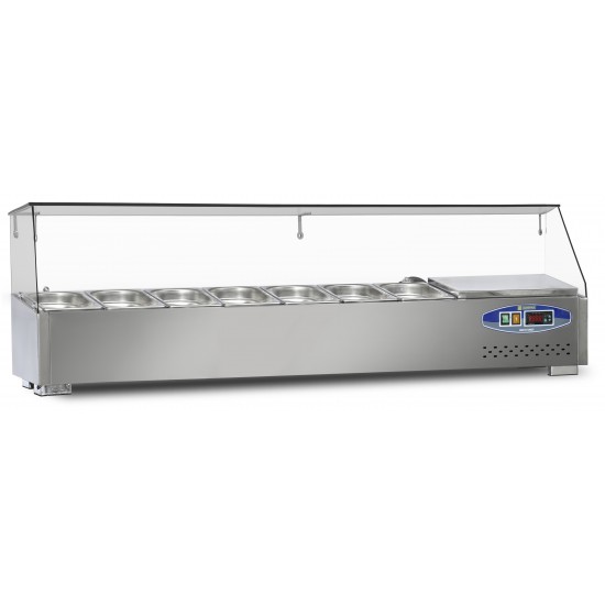 Dampak Soğutmalı Set Üstü Saladbar 7 Küvetli 150x35x40 cm 22SBS07-15
