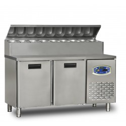 Dampak 2 Kapılı Pizza Hazırlık Buzdolabı 150x70x133 22TBF2S-PY70
