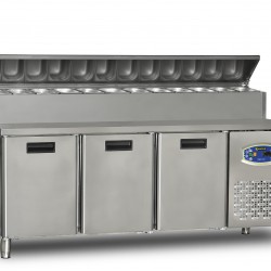 Dampak 3 Kapılı Pizza Hazırlık Dolabı 22TBF3S-PA70 200x70x109