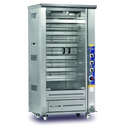 Pimak M010B Çift Vitrinli Lavtaşlı Piliç Makinası 48 Kapasiteli Gazlı