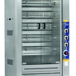 Pimak M010B Çift Vitrinli Lavtaşlı Piliç Makinası 48 Kapasiteli Gazlı