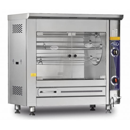 Pimak PI2-M006 Set Üstü Tamburlu Piliç Çevirme Makinası 25 Kapasiteli Elektrikli