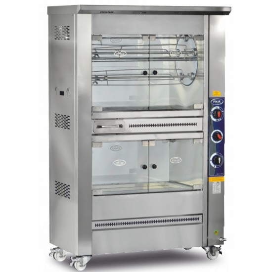 Pimak PI2-M008B Tamburlu Piliç Çevirme Makinası 25 Kapasiteli Gazlı