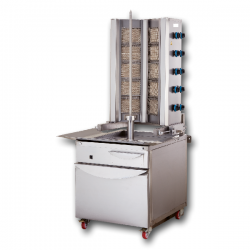 Pimak Arabalı Döner Makinesi, 4+4 Radyanlı, Doğalgazlı