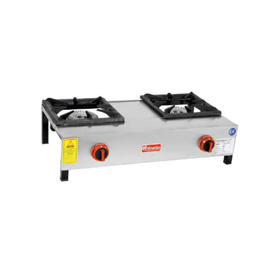 İnox Master 2'Li Lokanta Ocağı Kısa Ayak Gazlı / Lpg İMR-LKK-2