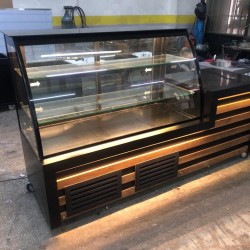 PASTA DOLABI VE KASA BANKO 170CM BOMBE CAM AHŞAP MODEL | BASESA.COM.TR	
