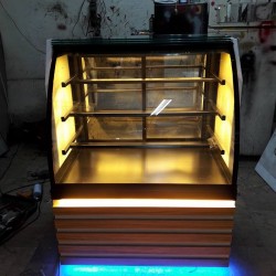 PASTA DOLABI 100CM BOMBE CAM MODEL AHŞAP DEKOR| BASESA.COM.TR