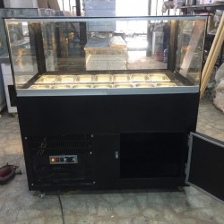 SALAT BAR 100CM DÜZ CAM DİKEY ŞERİT AHŞAP  MODEL  | BASESA.COM.TR	