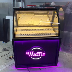 WAFFLE KUMPİR DOLABI 100CM BOMBE CAM MODEL | BASESA.COM.TR