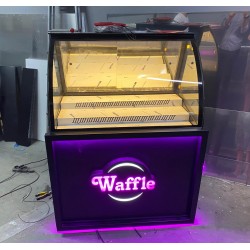 WAFFLE KUMPİR DOLABI 100CM BOMBE CAM MODEL | BASESA.COM.TR