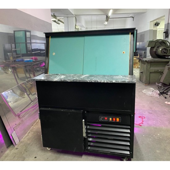 WAFFLE KUMPİR DOLABI 100CM BOMBE CAM MODEL | BASESA.COM.TR
